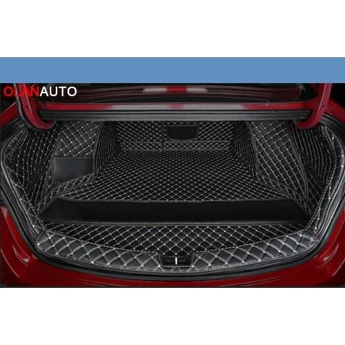 Leather Car Trunk Mat Cargo Liner for Hyundai LAFESTA 2019 2020 Rug Carpet Accessories Boot Sticker