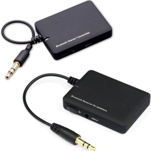 Mini 3.5mm Bluetooth Stereo Audio Transmitter Wireless Bluetooth A2DP Music FM Transmitter Adapter for Mp3 Mp4 CD Player TV PC