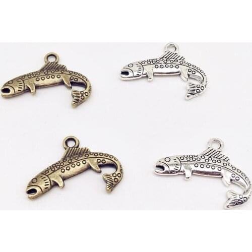 Fashion 15 pcs metal crocodile charms Marine life pendants fit DIY handmade necklace earring bracelet charms Jewelry Making