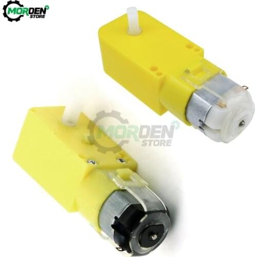 DC 3V-6V Gear Motor Dual Shaft 125RPM Black/White Head Motor for Arduino Smart Car Robot Wheels