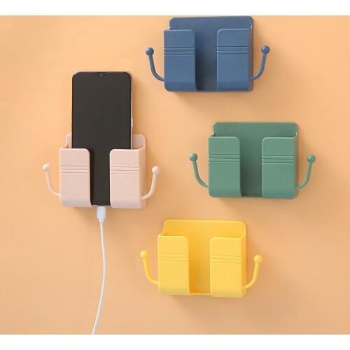 Wall Charger Bracket Mobile Phone Hanger Mounting Bracket Multifunctional Clothes Hanger Rack Household Storage And Finishing
