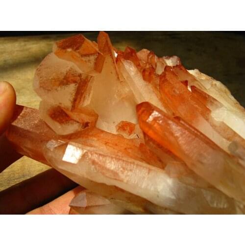 New find from Tibetan red soil natural rock quartz crystal cluster original 1275g