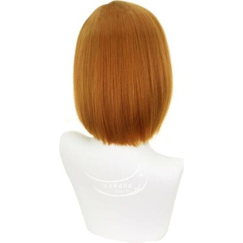 Anime Jujutsu Kaisen Cos Kugisaki Nobara Wig Cosplay Wig Short Brown Hair Side Points Modeling High Temperature Wire Material