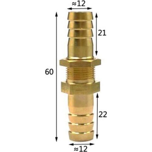 Fit 12mm ID Hose Brass Bulkhead Hosetail Hose Barb Pipe Fitting Connector