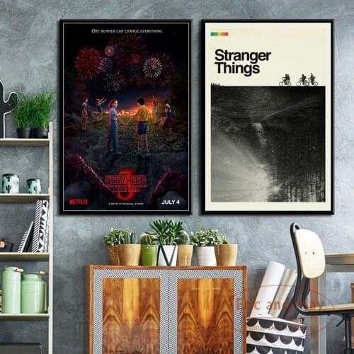 Stranger Things New Season Tv Series Posters And Prints Wall Art Canvas Painting Pictures Wall Paintings For Bedrooms Cuadros