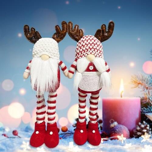 Christmas Faceless Doll Lovely Elf Ornament Creative Xmas Decoration for Home Living Room Bedroom J2Y
