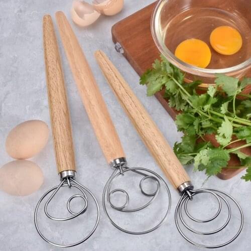 12Inch Handheld Stainless Steel Manual Stir Baxing Tool Household To Make Mixer Hairpin Bakeware Cake Tools For Kitchen Bar Home