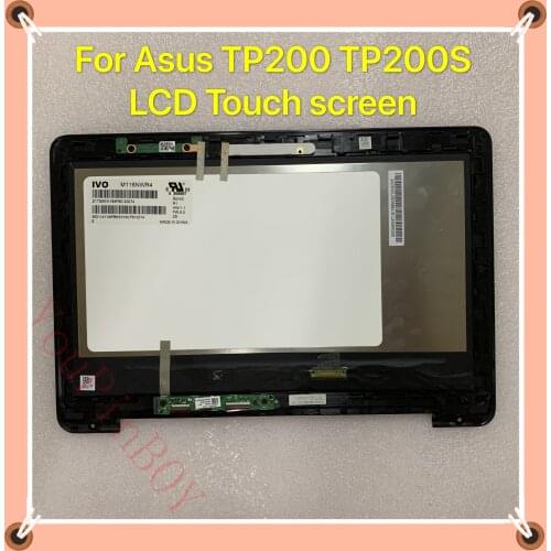 11.6 inch LCD touch screen Assembly For Asus Transformer Book Flip TP200 TP200S TP200SA HD 1366X768 Digitizer With Bezel Frame
