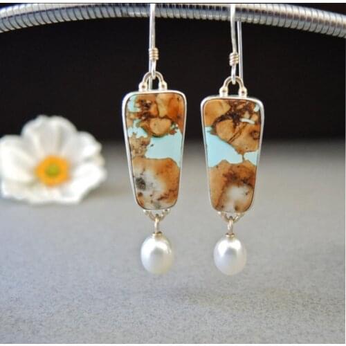 Delicate Colorful Resin Stone Drop Earrings For Women Jewelry Simulated Pearl Wedding Brincos Dangle Earring Pendientes Mujer