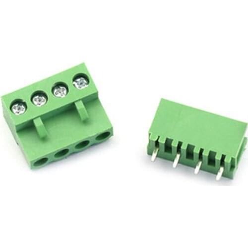Straight pin ht5.08-4p plug + straight pin socket connector 5 sets