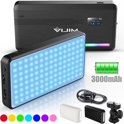 VIJIM VL196 RGB LED Video Light 2500K 9000K Dimmable Fill Light DSLR Smartphone Vlog Light Lamp Photography Lighting Kit Ulanzi