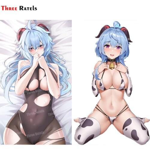 Three Ratels A235 Sexy Anime Game Girl Car Sticker Vinyl Material Decal Fashion Creative For Ganyu Genshin Impact