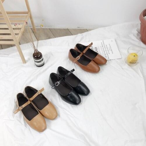 Japanese School Students Uniform Shoes Uwabaki JK Round Toe Buckle Trap Women Girls Lolita Cosplay shoes sweet shoes W33-84