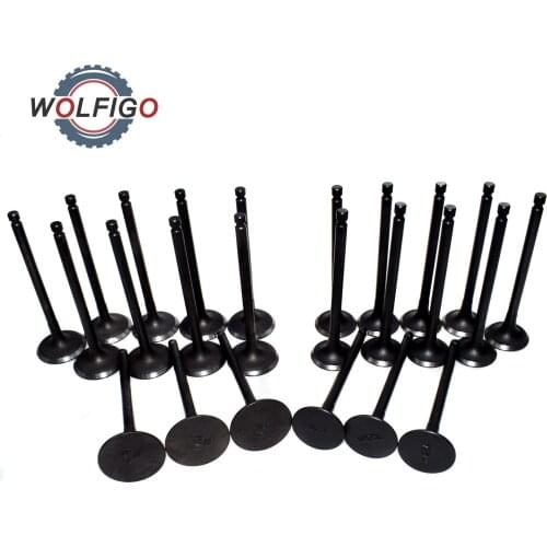 WOLFIGO 24 Pcs Engine Intake Exhaust Valve 2221237200 22211-37201 For Hyundai Tucson Sonata Tiburon Santa Fe Kia Optima Sportage