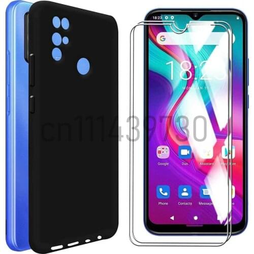 3-in-1 Screen Protector+Phone Case For Doogee X96 Pro Glass Anti-Shock Case Cover on For Doogee X96 Tempered Glass