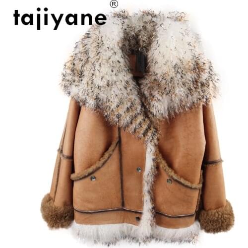 Tajiyane 2020 Real Sheepskin Jacket Women Natural Wool Coat Woman Mongolia Sheep Fur Jackets Female Clothing Abrigo Mujer TN1366