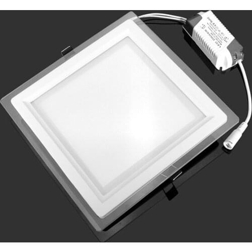 1pcs/lot 6W 9W 12W 18W Square Glass LED downLight Recessed LED Downlight Ceiling Panel Light Natural/Warm/Cold White
