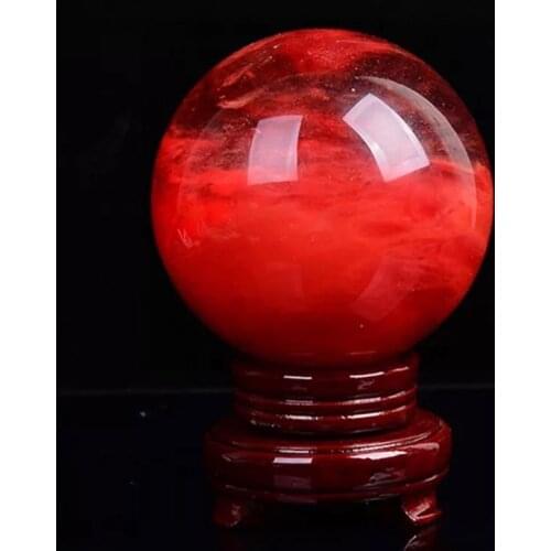 150mm Red fusion stone crystal mineral spring ball home decoration accessories, wedding gifts, gifts healing