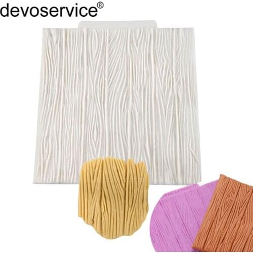 3D Wood Grain Texture Silicone Mold Chocolate Fondant Baking Tools Silicone Decorating Cake Mold Kitchen Tool Baking Mould