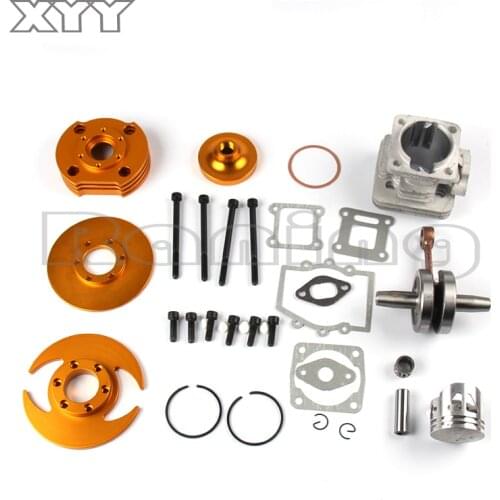44mm Cylinder Assy Big Bore 44-6 Kit Set 2 Grooves For 47cc 49cc Mini Dirt ATV Pocket Bikes Minimoto