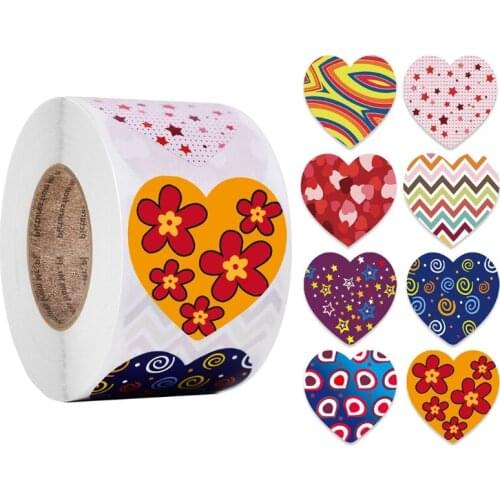 500pcs Heart Shaped Seal Labels Stickers for Birthday Wedding Party Gift Package