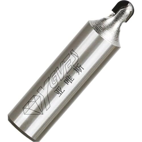 Customized PCD Diamond Milling Cutters Shank Circular Bottom Knife Slotting Cutter for Woodworking 12.7mm 1/2'' CNC Router Bits