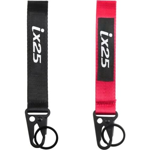 High quality Ribbon Webbing Car key ring Nylon Webbing Keychain with hawk buckle key ring for Hyundai ix25 car Accessories