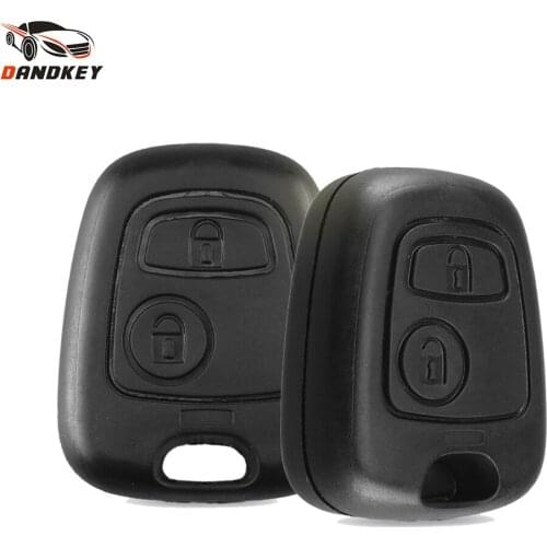 Dandkey 20PCS Car-Styling 2 Button Car Remote Key Shell ABS Keyless Case Cover For Peugeot 106 107 206 207 307 406 407
