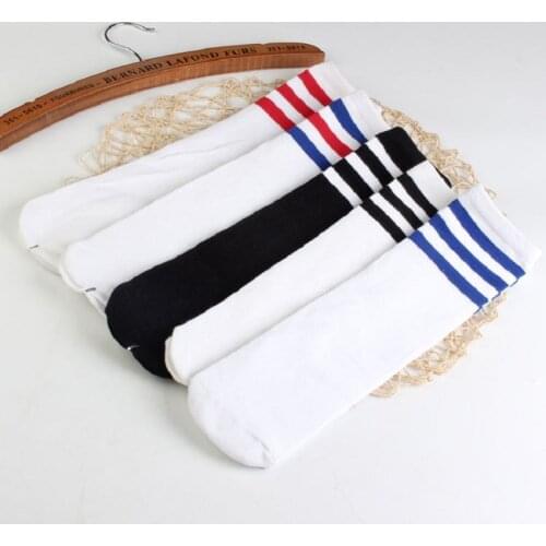 Kids Sock 3 Three Stripes Cotton Socks Children Retro Old School Boys Hiphop Skate Calcetine white harajuku