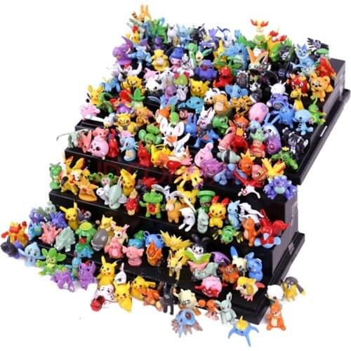 144Pcs Different Styles Pokemon Figures Model Collection 2-3cm Pokémon Pikachu Anime Figure Toys Dolls Child Birthday Gift