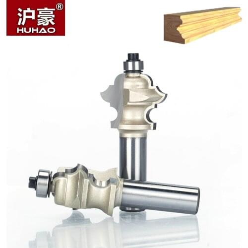 HUHAO 1pc 1/2" Shank Classical Linear Decorative Knife Engraving Bit Magic Woodworking Cutting Tool Carbide Router Bits For Wood