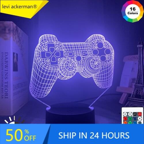 3D Illusion P4P Game Pad Led Night Light for Kids Child Bedroom Decor Event Prize Game Shop Idea Color Changing Desk Night Lamp