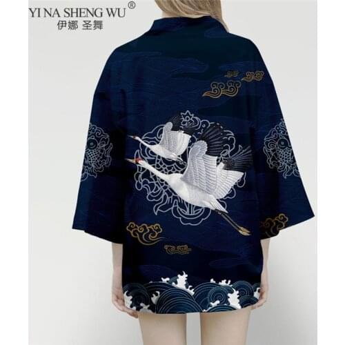 Samurai Japanese Style New Fashionable And Loose Kimono New Women Cardigan Chinese Traditional Japanese Clothing Asian Clothes