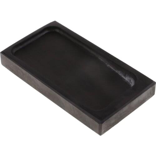Chinese Calligraphy Inkstone Natural Stone Writing Four Treasures of Study Ink Stone Without Covers, 5.31 x 2.99 x 0.79 inch