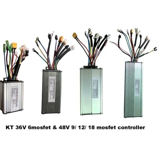 Electric Bike Controller 36V 48V Ebike Controller 250W 350W 500W 750W 1000W 1500W Dual Mode or Sine wave KT Controller