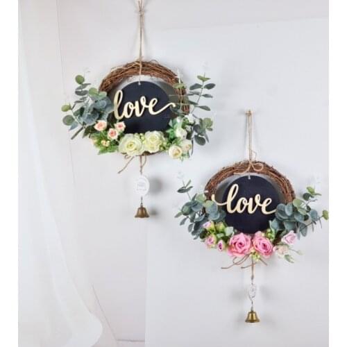 DIY Creative Artificial Wreath Wall Accessories Wedding Banquet Decorations American Garden Door Knocker Ornaments