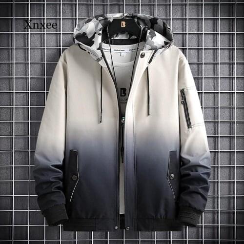 Patchwork Camouflage Hooded Jacket Men Hip Hop Streetwear Coat Clothing Loose Oversized Harajuku Coat Autumn Jacket Men Jaqueta