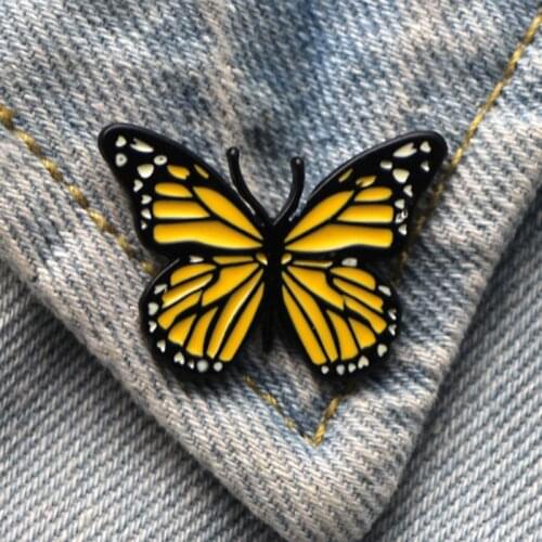 LT742 Butterfly Cute Enamel Pin Party Brooches Bag Lapel Pin Cartoon Holiday Badge Backpack Decoration Jewelry Gift Accessories