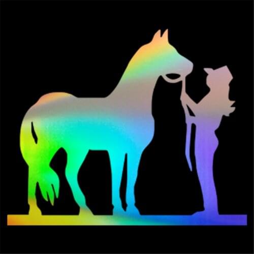 COWGIRL AND HORSE Cartoon Stickers Motorcycle Decals fashion Car Styling