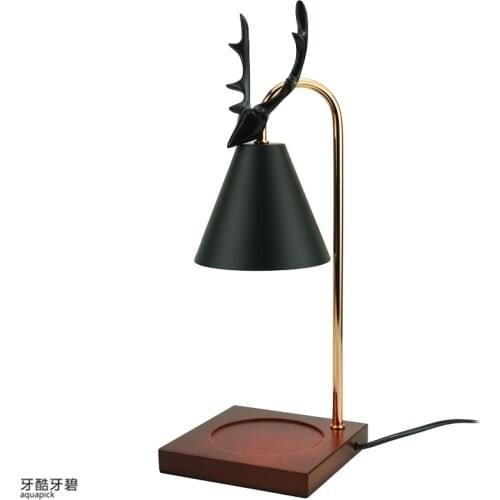 European Style Melting Wax Lamp Desktop Adjustable Smokeless Retro Candle Holder Wooden Base Bougeoire Home Decoration EB50ZT