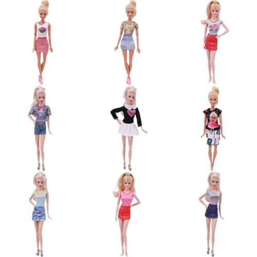 Doll Clothes Two-Piece Skirt And Shorts With The Hips For Barbies Doll Outfit Clothes Accessories Girls Toy Gift