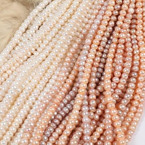 Wholesale 7-8MM Freshwater Button Shape Pearl Necklace Strand String Jewelry Beads Accessory 10pcs/lot
