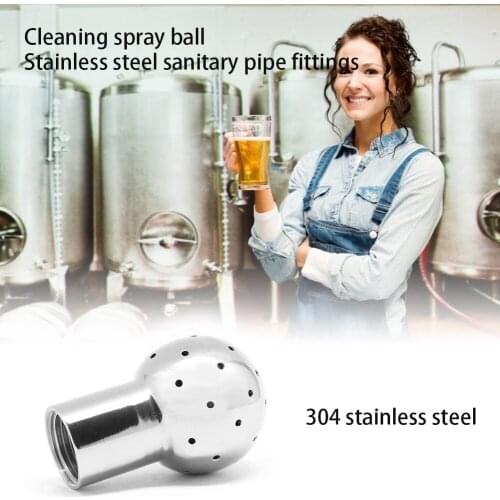 Spray Clean Ball Stainless Steel Thread Sanitary Fixed Pots Cleaning Ball Head for Beverage Food Pipeline Cleaning