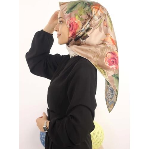 Silk Scarf Foulard Hijab Clothing Shawl Hijab Islamic Women, Baby Items, Muslim Clothes, islamic Hijab Silk Fabric Islamic