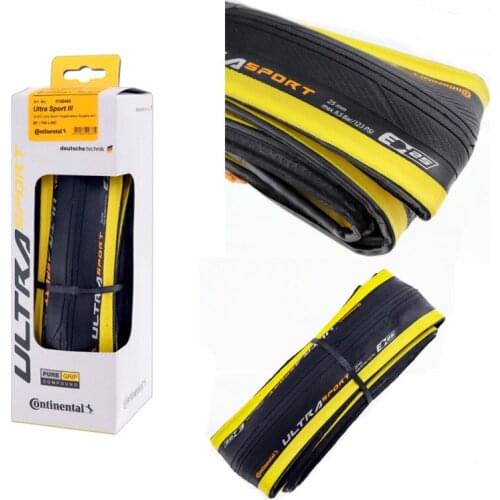 Continental Ultra Sport III 25c Bicycle Tires Black yellow Folding Tyre Road Bike Tire Ultra light Race Tire