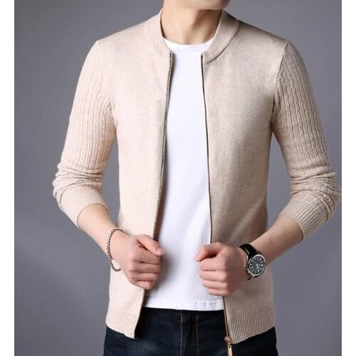 Sweater Men New Zipper Mens Sweater Slim Fit Casual Cardigan Sweater Fashion Cardigan Masculino Solid Men Clothing