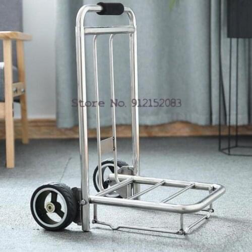 Shopping Cart, Grocery Cart, Small Cart, Cart, Large Wheel, Foldable, Portable, Two-wheeled Cargo Truck, Heavy King Rod Trailer