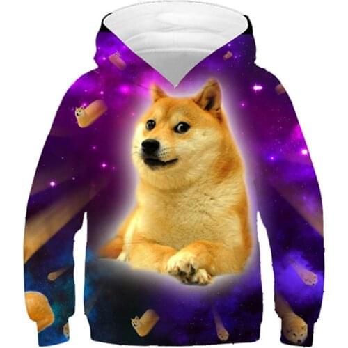 2020 Boy/Girl Sweatshirt Galaxy Space Cool Dog Pug Siberian Husky 3D Printed Clothes Kids Cartoon Hoodies Children Pullovers