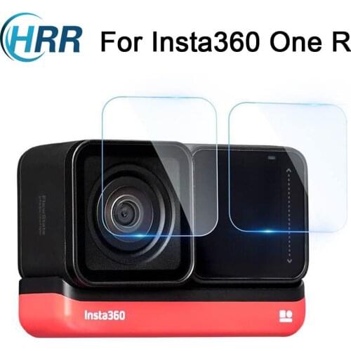 9H Hardness Ultra-Clear Screen Protector for Insta360 ONE R 4K Wide Angle/1-inch Edition,Screen Protection + Lens Tempered Glass