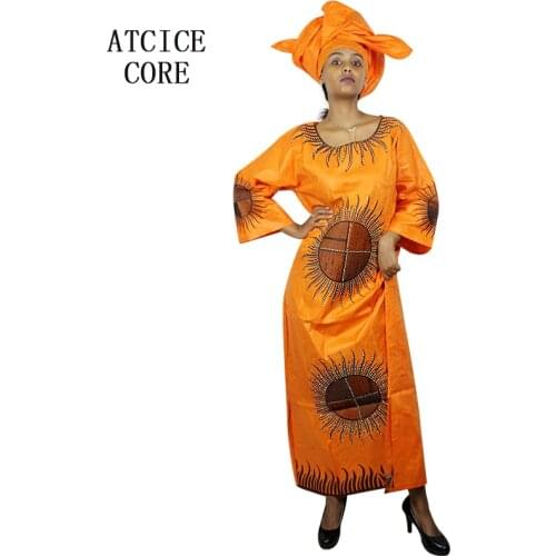 100% cotton 2018 african dresses for women dashiki african bazin riche embroidery design clothing fashion dressLA116